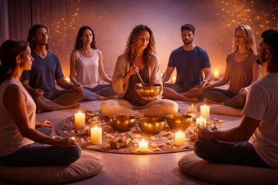 Групповое занятие звукотерапией